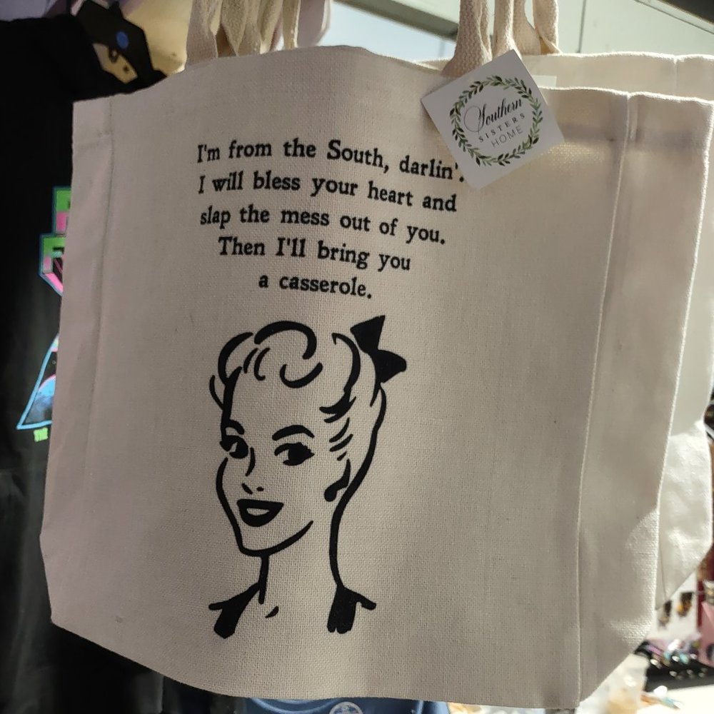 Large canvas tote "I'M FROM THE SOUTH DARLIN' ...." very cute!